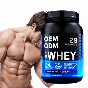 Protéine de lactosérum de bovins nourris à l'herbe, marque privée, 24g de protéines, chocolat doublement riche, OEM ODM, soutien musculaire, supplément sportif en vrac - Product Image 1