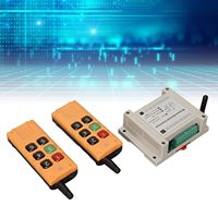 Kit de télécommande industrielle 6 touches pour grue, transmetteur à bouton-poussoir, relais 6 canaux DC12V, interrupteurs RF sécurisés et récepteur en ABS