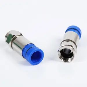 MT-7102 RG6 Waterproof F Compression Connector 75-5 RG6 male connector cable CATV coaxial cable Connector