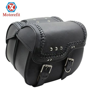 Motorefit 1 par de la motocicleta de cuero de la PU lado alforjas impermeable lado bolsas de herramientas de la motocicleta lado <span class=keywords><strong>casco</strong></span> en bolsas de viaje - Product Image 1