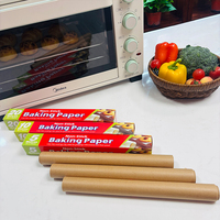 Rouleaux de papier sulfurisé non blanchi de qualité alimentaire antiadhésifs pour la cuisson au four domestique et le revêtement des plateaux