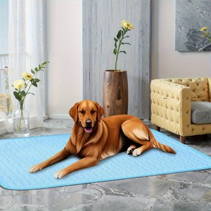 Tapis rafraîchissant pour animaux de compagnie OEM, auto-refroidissant, en soie glacée, respirant, durable, lavable, léger et portable pour l'été - Product Image 1