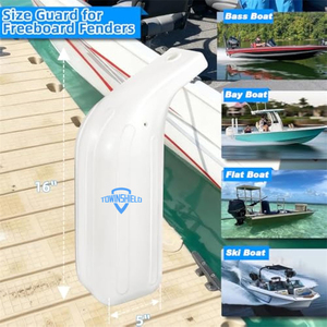 Pare-chocs de bateau en vinyle robuste pour l'amarrage, défenses portables pour bateaux à moteur et bateaux de ski nautique, protègent le garde-boue supérieur et les côtés - Product Image 4