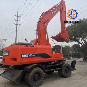 二手斗山DH210W-7轮式挖掘机DH210轮式挖掘机中国道路施工设备21吨斗山210 150出售 - Product Image 2