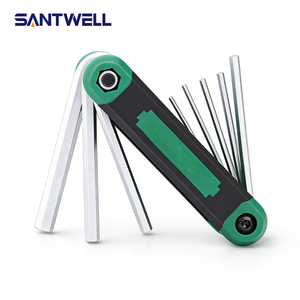 Juego de Llaves Allen Plegables Santwell de 8 Piezas, Llaves Hexagonales de Acero Cromado con Gancho Mosquetón para Reparaciones DIY - Product Image 5