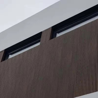 Panneau mural extérieur imperméable et ignifuge pour la maison, panneau mural en composite bois-plastique, revêtement mural creux, décoration de façade, 5 ans