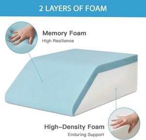 8 Zoll Modernes Memory-Schaum-Beinkissen mit Anti-Milben-Schutz für verbesserte Blutzirkulation – Keilkissen zur Körpererhöhung nach Operationen - Product Image 4