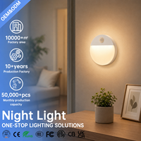 Lampu Malam Sensor Gerak LED, Lampu Tangga Putih Hangat Bertenaga Baterai, Nyala/Mati Otomatis di Lorong, Kamar Tidur, Dapur, Lemari