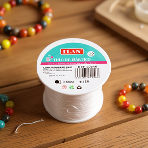 Fil élastique Ilan 0,5 mm 15 m pour la fabrication de bijoux et de perles - Product Image 3