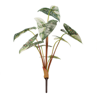 Großhandel Künstliche Caladium-Blätter Künstliche Pflanze mit Ständer für Heim- und Bürodekoration