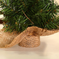 Weihnachtsbaum-Dekoration Mini-Weihnachtsbaum mit Ständer Grüner Stoff+PVC 20cm für Feiertagsgeschenk und Tischdekoration