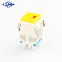 Fourniture d'usine forme carrée 2no2nc interrupteur à bouton-poussoir illuminé par points 12v