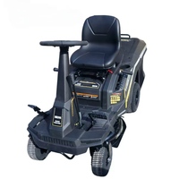 Tondeuse autoportée à essence 7,5 CV 223 cm³, tracteur de pelouse 24 pouces, démarrage électrique, bac de ramassage 150 L, pour usage professionnel