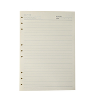 A5 A6 B5 recharge de cahier en gros 6 anneaux reliure spirale Inserts intérieurs planificateur à feuilles mobiles journal intime remplissage intérieur papiers intérieur