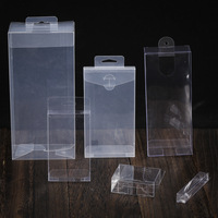 Boîte en PVC transparente personnalisée en gros, emballage pliable recyclable pour parfum/huiles essentielles, boîte cadeau transparente imprimée en acétate