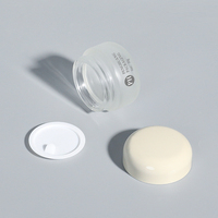 Petit récipient cosmétique en verre 15g 20g 30g 50g Pot en verre vide rond givré à large ouverture pour lotion crème pour les yeux
