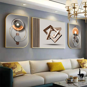 Decoración de lujo para el hogar marco de aluminio abstracto moderno impresiones geométricas cuadro de porcelana de cristal lienzo arte de pared de cristal - Product Image 3