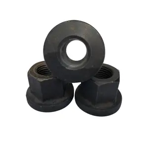 DIN6923 Black Oxide Hex Flange Nut M12 Hexagon Nut with Collar