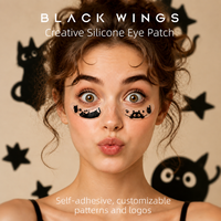 Masques sous-yeux jetables auto-adhésifs en silicone BLACKWINGS avec logo et motif personnalisés, patchs doux naturels pour extensions de cils