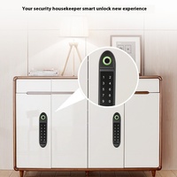 Connectivité WiFi Carte à puce Empreinte digitale Serrure numérique pour bureau à domicile Salle de sauna Aluminium Alliage de zinc Porte en bois Données en nuage
