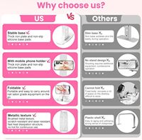Lampe LED de Bureau Demi-Lune pour Ongles, Fourniture en Gros pour Salons de Manucure, Éclairage Pliable et Réglable