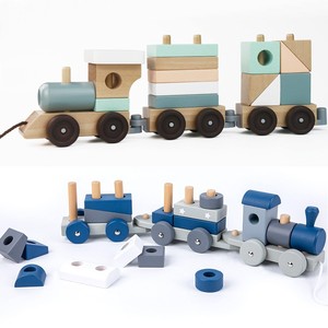 Popular <strong>Wooden</strong> Train <strong>Sorting</strong> and <strong>Stacking</strong> <strong>Blocks</strong> for Kids <strong>Shape</strong> Sorter <strong>Wooden</strong> Educational Toy Train <strong>Blocks</strong> Toy - Product Image 1