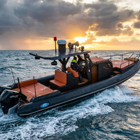 Bateau pneumatique semi-rigide de luxe CE 34 pieds SP1050 en aluminium avec cabine, grande console, salle de repos, toit rigide avant et arrière, grand pont solaire avec moteur