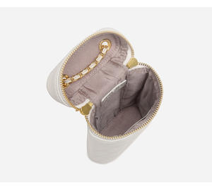 Sac bandoulière coréen en PU pour femme, style petite sacoche parfumée, avec chaîne à billes dorées, compartiment portable pour téléphone portable, polyvalent - Product Image 6