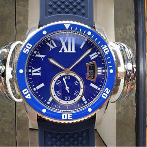 Montre chronographe étanche de haute qualité personnalisée, aiguilles lumineuses, cristal saphir, bracelet en cuir, mécanique automatique - Product Image 2