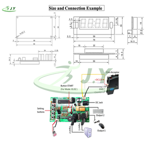 Controlador de Tiempo TM-18 de 4 Dígitos con Monedero USB, Placa de Control de Conteo de Tiempo Capaz de Controlar 2 Conjuntos de Dispositivos, Inglés, 1 Año de Garantía - Product Image 6