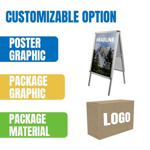 Soporte de Exhibición de Aluminio Personalizado de 24x36 Pulgadas, Tipo A, Doble Cara, Impermeable y Plegable para Carteles Publicitarios - Product Image 6
