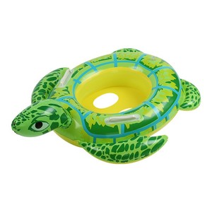 Bouée gonflable tortue verte pour enfants, grand modèle avec siège, jouet aquatique pour piscine - Product Image 1