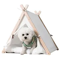 Tenda Teepee per animali domestici per cani di piccola taglia o gatti cucciolo portatile letto dolce lavabile case per cani o gatti con cuscino