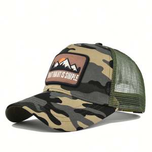 Offre Spéciale 26 Couleur Stock Personnalisé En Gros Courbe Bord Camouflage Casquette De Baseball Promotionnel Casquette De Baseball Tissé Patch Casquette De Baseball - Product Image 5