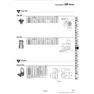 Module de tuyauterie SMC Pneumatics KBC2 Pièce essentielle pour les systèmes pneumatiques - Product Image 1
