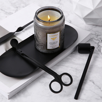 Vente en gros 3 pièces accessoires en acier inoxydable plateau Dipper Cutter Snuffer bougie crochet ensemble d'outils avec supports de plaques outils