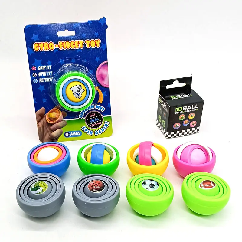 Factory Wholesale Magic Novelty Decompress 3D Ball Weighted Gyroscope Fidget Toys