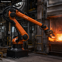 Robot articulé à six axes à long bras, charge utile de 120 kg, portée de 2701 mm, pour fonderie et métallurgie, à vendre directement de l'usine, OEM ODM