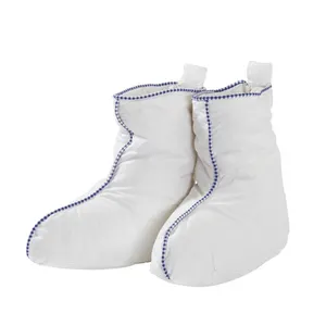 Chaussures en duvet de canard, 1 paire, bottines, tissu de coton, duvet, couvre-pieds matelassé, pantoufles chaudes pour femmes