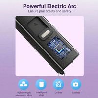 Briquet électrique rechargeable professionnel avec lampe torche LED et fonction d'autodéfense pour barbecue et cuisine – Lampe torche promotionnelle