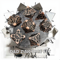 Jeu de dés de compétences pour Dungeons & Dragons, dés en alliage de zinc métallique D&D, vente en gros