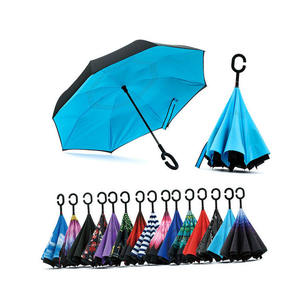 Vente en gros <span class=keywords><strong>Parapluie</strong></span> inversé personnalisé pas cher <span class=keywords><strong>Parapluie</strong></span> inversé graphique avec poignée en forme de C - Product Image 1