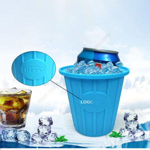 Moule à glaçons en silicone Syh342 en gros, pour boissons froides domestiques, avec couvercle de protection en nid d'abeille et seau-gobelet - Product Image 3