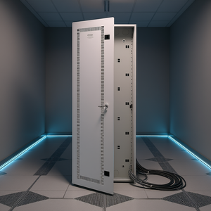 Armadio di Rete da 42 Pollici in Acciaio con Porta Ventilata a Cerniera e Gestione Cavi per Centro Media - Product Image 2