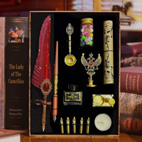 Stylo à plume personnalisé en gros, ensemble de stylos de calligraphie en plumes avec encre