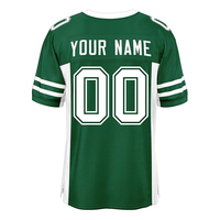 Maillot de football américain surdimensionné personnalisé, noir, pour équipe, maillots pour adultes, uniforme d'entraînement de football américain vert
