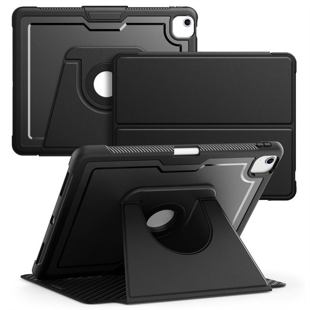 High Quality Tablet Case for iPad Air 13 M2 M3 Pro 13 M4 M5 2025 Magnetic 360 Rotation Holder PU Leather Protective Tablet Cover