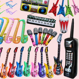 Juguetes <span class=keywords><strong>de</strong></span> Micrófono, Bajo, Piano, Tambor y Guitarra <span class=keywords><strong>de</strong></span> Plástico <span class=keywords><strong>de</strong></span> 24cm, 35cm y 150cm, Instrumentos Musicales Inflables <span class=keywords><strong>de</strong></span> PVC para Niños - Product Image 1