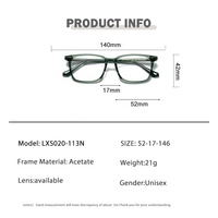 Monture de lunettes rectangulaire vintage de luxe en acétate, anti-lumière bleue, surdimensionnée, unisexe, écologique, avec étui à lunettes