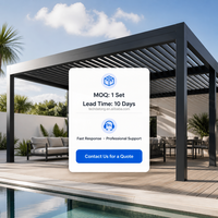Pérgola de Aluminio Personalizada con Techo de Láminas Motorizadas, Sistema de Sombreado Impermeable, Precio de Fábrica al por Mayor OEM ODM